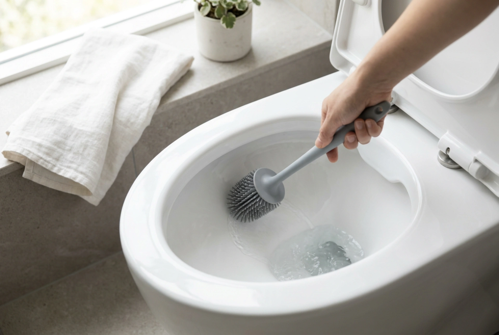 A WC-kefe használatának hatékony és higiénikus technikája