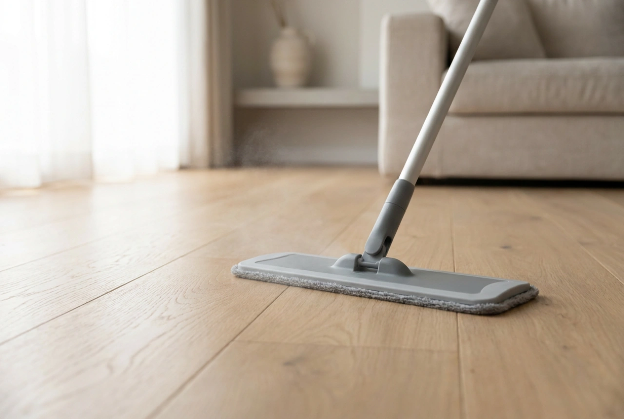 Elektromos felmosó használata laminált padlón túlzott nedvesség nélkül