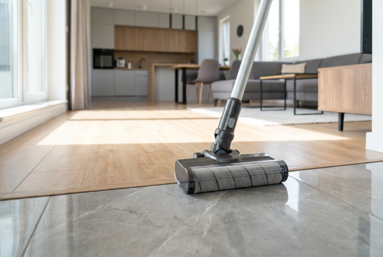 Hogyan használjuk a felmosós porszívót laminált padlón és járólapon