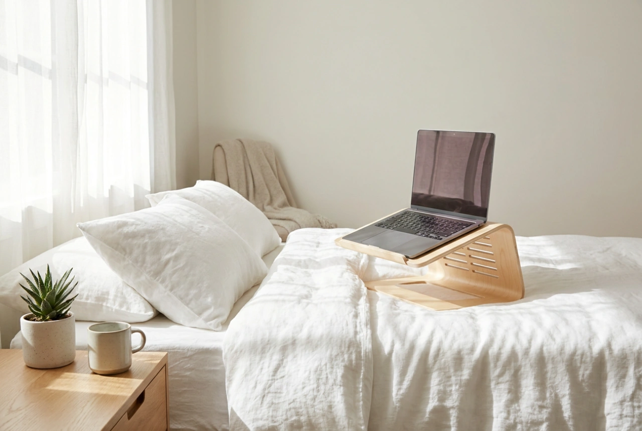 Hogyan használjuk a laptoptartót az ágyban a gép túlmelegedése nélkül